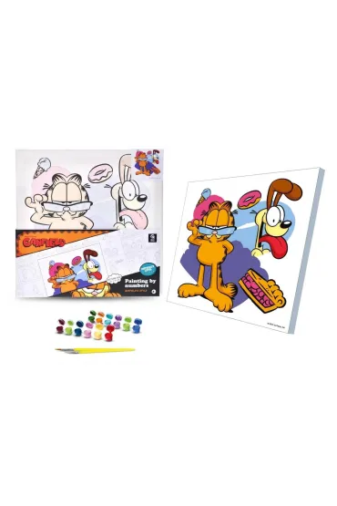 Qbee Malowanie po numerach 30x30cm Garfield
