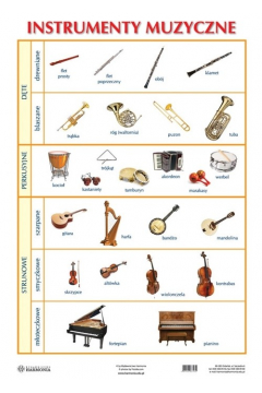 Plansza edukacyjna. Instrumenty muzyczne