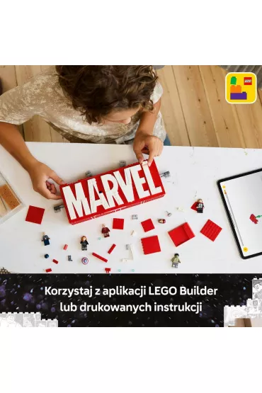 LEGO Marvel Logo MARVEL z minifigurkami 76313