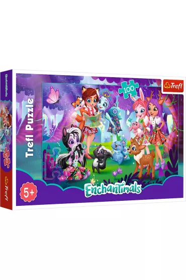 Puzzle 100 el. Zabawa z przyjaci�mi. Enchantimals Trefl