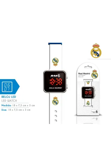 Zegarek LED z kalendarzem Real Madryt RM00016