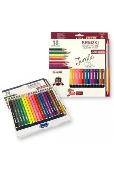 Penword Kredki o��wkowe tr�jk�tne jumbo temper�wka 20 kol.
