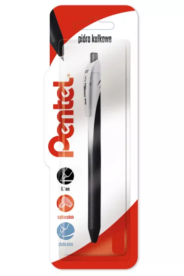 Pentel Pi�ro kulkowe EnerGel BL437 czarny 0.7mm