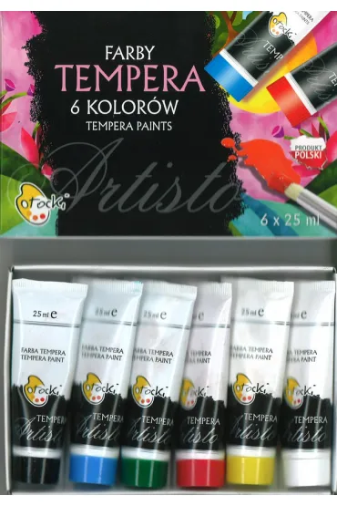 Otocki Farby tempera 6 kolor�w w tubie