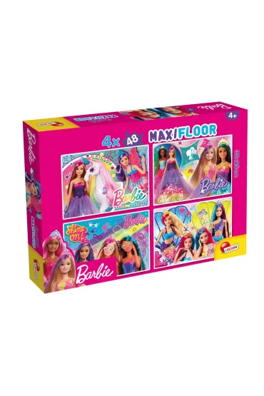 Puzzle dwustronne maxi 4x48 el. Barbie Lisciani