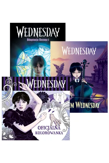 Pakiet: Wednesday. Adaptacja Sezonu 1, Jestem Wednesday, Wednesday. Oficjalna kolorowanka - Tehlor Kay Mejia, Dahlia Mourningrief