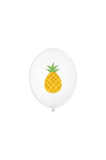PartyDeco Balony Ananas Crystal Clear 30cm 50 szt