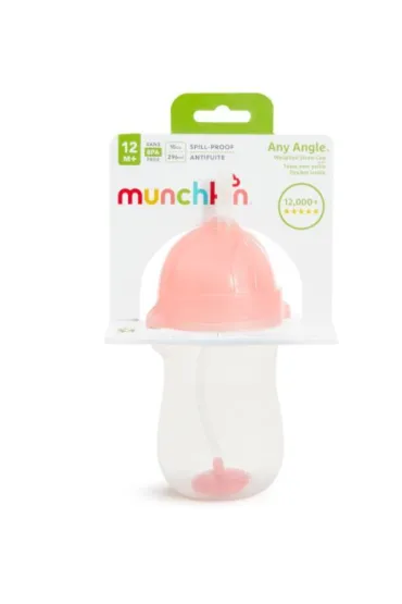 Kubek Munchkin niekapek ze s�omk� 296ml r�owy