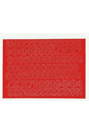 Artdruk Cyfry samoprzylepne 1,5 cm czerwone 8 szt.