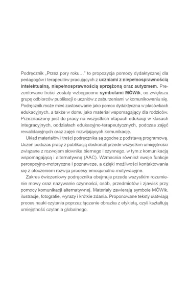 Przez pory roku z symbolami M�Wik Podr�cznik dla uczni�w z niepe�nosprawno�ci� intelektualn� - Agnieszka Borowska-Kociemba, Ma�gorzata Krukowska