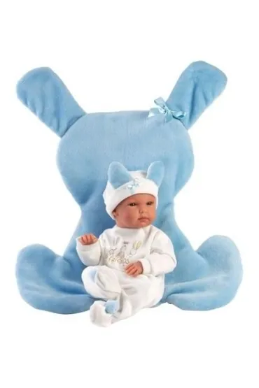 Lalka winylowa bobas Bimbo z niebiesk� podusi�35cm Llorens