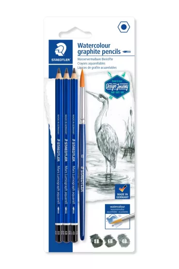 Staedtler O��wki akwarelowe z p�dzelkiem Mars Lumograph 3 szt.