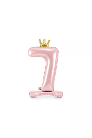 PartyDeco Stoj�cy balon foliowy 7 jasny r� 84cm