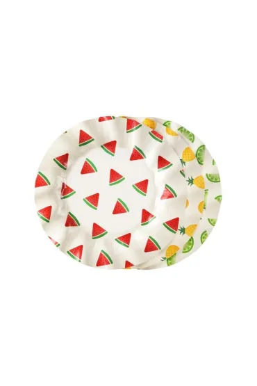 Talerzyki Owoce 20,5cm 6 szt