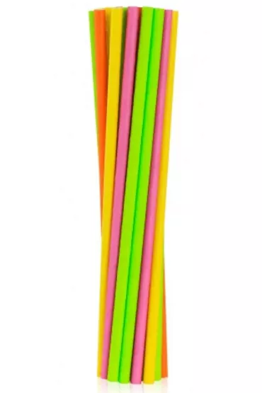 Godan Rurki s�omki papierowe fluorescencyjne mix 6 x 197 mm 24 szt.