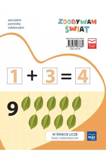 Zdobywam �wiat. W �wiecie liczb. Karty matematyczne - Justyna Hadry�