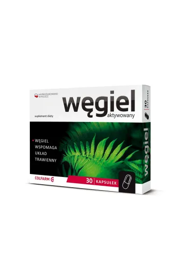 Colfarm W�giel aktywowany Suplement diety 30 kaps.
