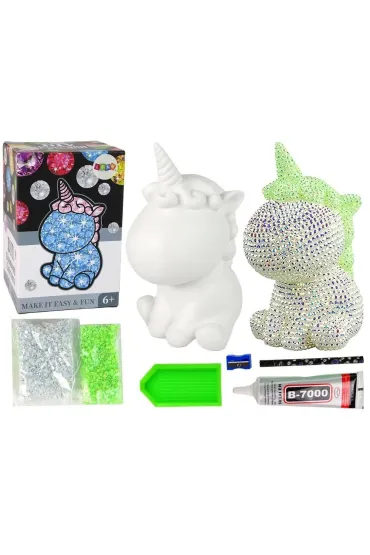 Jednoro�ec DIY diamenty kryszta�ki zielone LeanToys