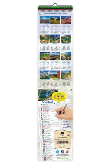 Kalendarz 2026 �cienny paskowy w�ski Magiczne Tatry KPW V4