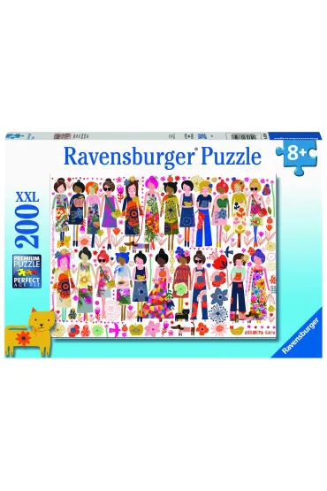 Puzzle dla dzieci 200 el. Przyjaciele i kwiaty Ravensburger