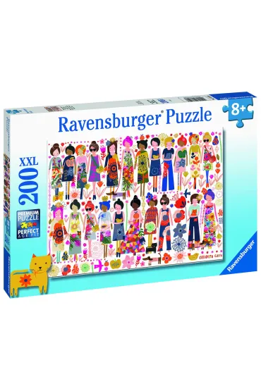 Puzzle dla dzieci 200 el. Przyjaciele i kwiaty Ravensburger