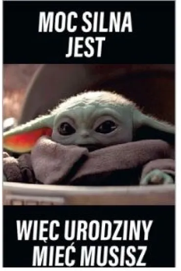 Kukartka Karnet Urodziny Star Wars Baby Yoda