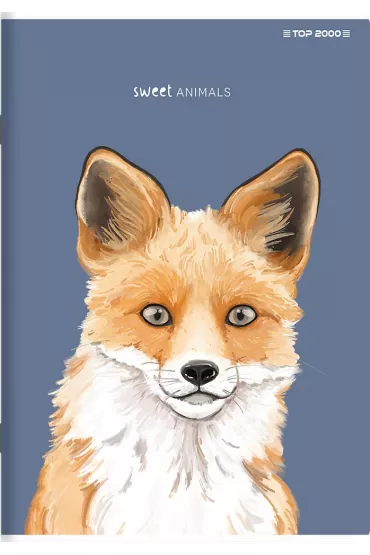 Top-2000 Zeszyt Sweet Animal A5 z marginesem Kratka, 5 mm, margines 32 kartki
