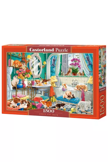 Puzzle 1500 el. Crazy Pet Bath Castorland