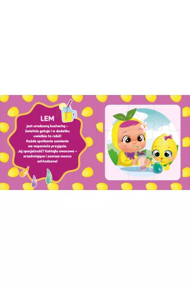 Owocowe bobasy. Cry babies. Puzzle i kolorowanki