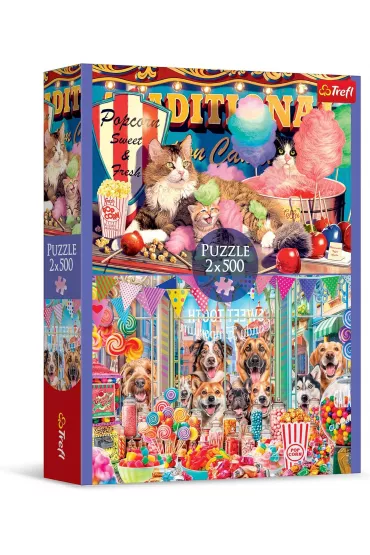 Puzzle 2x500 el. Puszyści przyjaciele Trefl | TaniaKsiazka.pl