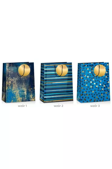 Pan Dragon Torba prezentowa Grand Deep Blue MIX 32x26x10cm