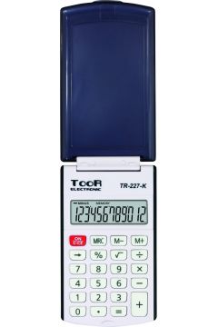 Toor Kalkulator kieszonkowy 12-pozycyjny z klapk