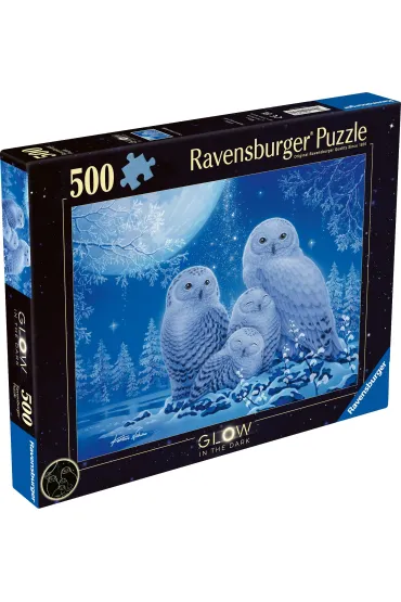 Puzzle 500 el. �wiec�ce w ciemno�ci - Sowy Ravensburger