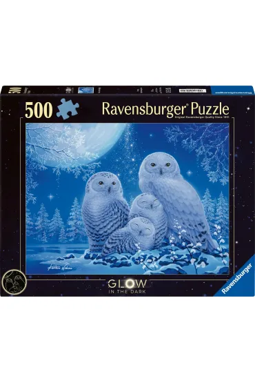 Puzzle 500 el. �wiec�ce w ciemno�ci - Sowy Ravensburger