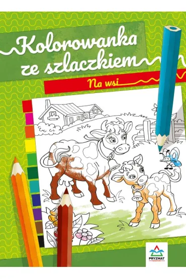 Kolorowanka ze szlaczkiem Na wsi - Natalia Logvanova