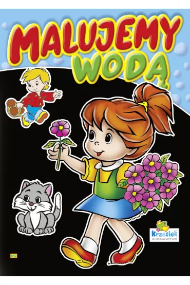Kolorowanka wodna. Malujemy wod�. Dziewczynka z kwiatami 842