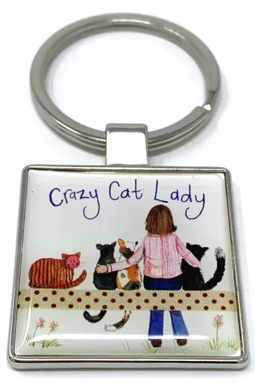 Alex Clark Brelok do kluczy K28 Crazy Cat Lady Kociara