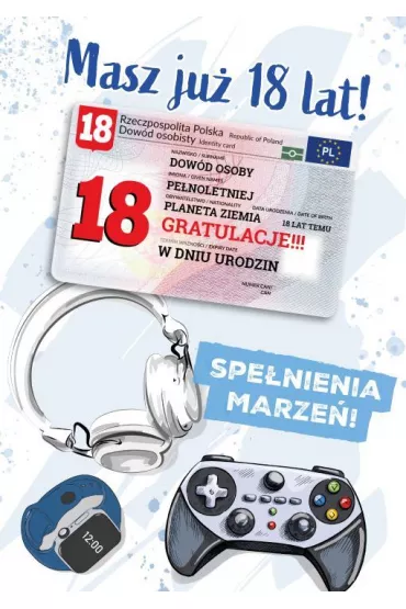 Armin Style KARNET URODZINY 18 B6 Z KOP AS GIFT M-178 FOL