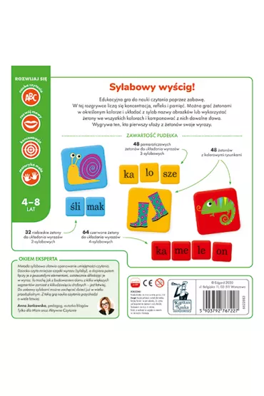 Kapitan Nauka. Sylaba do sylaby. Gra edukacyjna Edgard