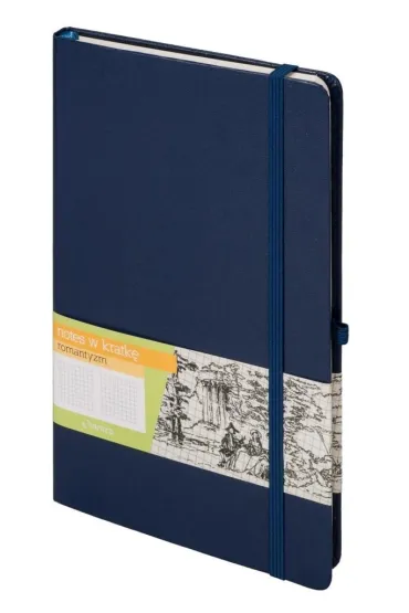 Antra Notes  A5 Romantyzm granatowy kratka 160 kartek