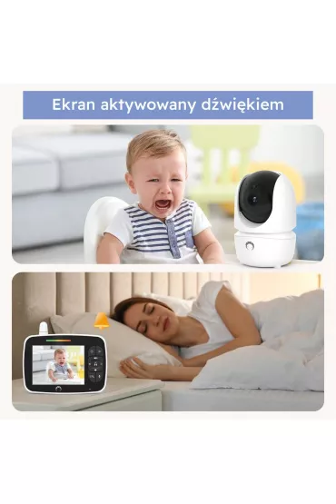 Luna Bambini Niania Elektroniczna Baby Monitor Classic, Kolorowy ekran3,5 cala