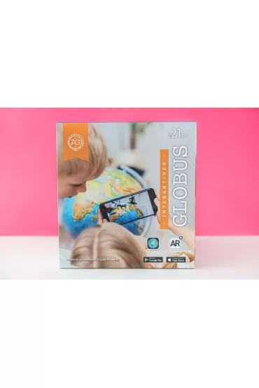 Globus z map� fizyczn� i aplikacj� 21 cm