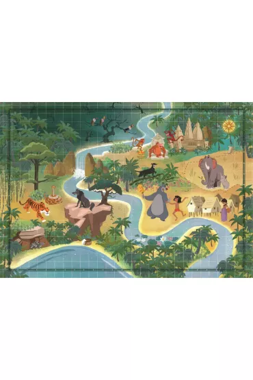 Puzzle 1000 el. Compact Story Maps The Hungle book Clementoni