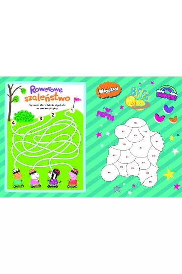 Peppa Pig. Naklejki na numerki. Dzie� na weso�o
