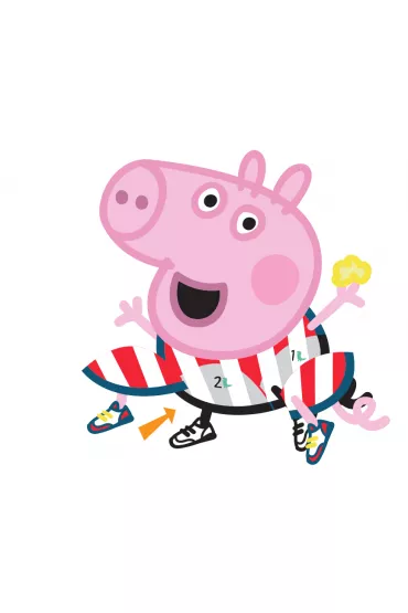 Peppa Pig. Naklejki na numerki. Dzie� na weso�o