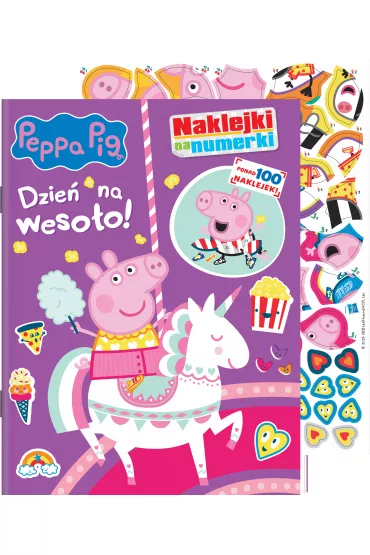 Peppa Pig. Naklejki na numerki. Dzie� na weso�o