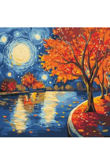 Ideyka Malowanie po numerach - Jesienna noc 40x40cm