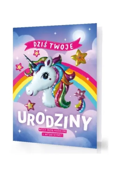 Pan Dragon Karnet XXL Urodziny jednoro�ec z naklejkami