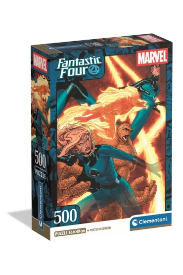 Puzzle 500 el. Compact Fantastic Four Clementoni