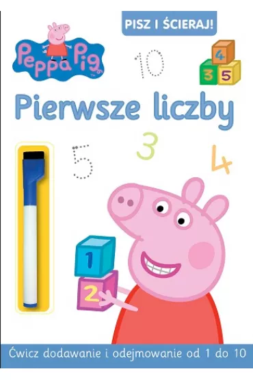 Pepa Pig. Pisz i �cieraj. Pierwsze liczby MAZAK ZMYWALNY